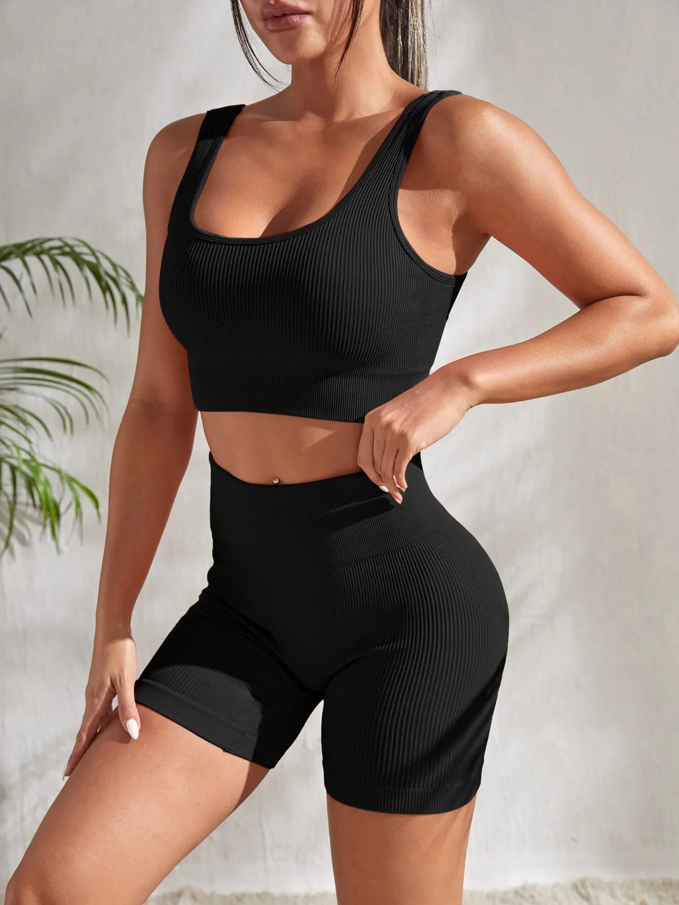 Ensemble Fitness Féminin Taille Haute 2 Pièces - Leggivi Fitness