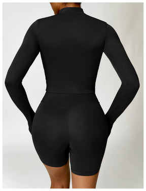 Ensemble Fitness Féminin Séchage Rapide avec Fermeture Éclair - Leggivi Fitness