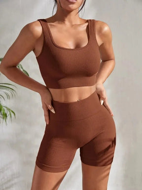 Ensemble Fitness Féminin Taille Haute 2 Pièces - Leggivi Fitness