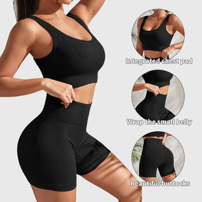 Ensemble Fitness Féminin Taille Haute 2 Pièces - Leggivi Fitness