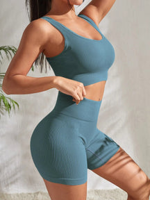 Ensemble Fitness Féminin Taille Haute 2 Pièces - Leggivi Fitness