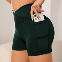 Short Fitness Taille Haute avec Poche pour Femmes - Leggivi Fitness