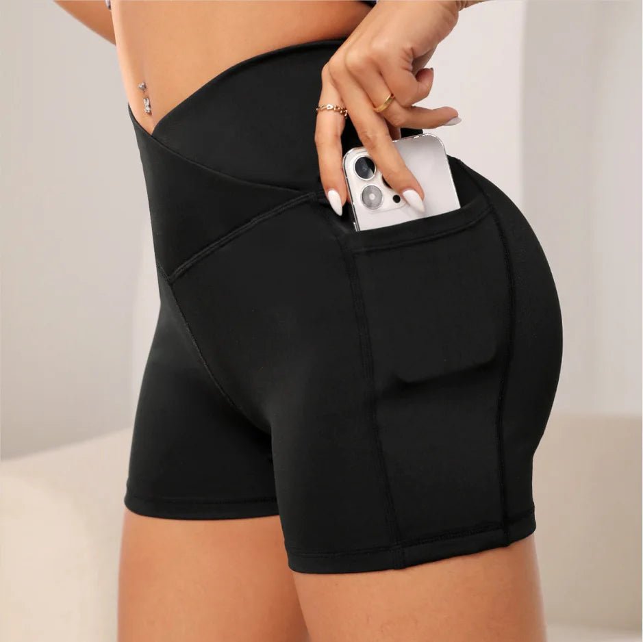 Short Fitness Taille Haute avec Poche pour Femmes - Leggivi Fitness