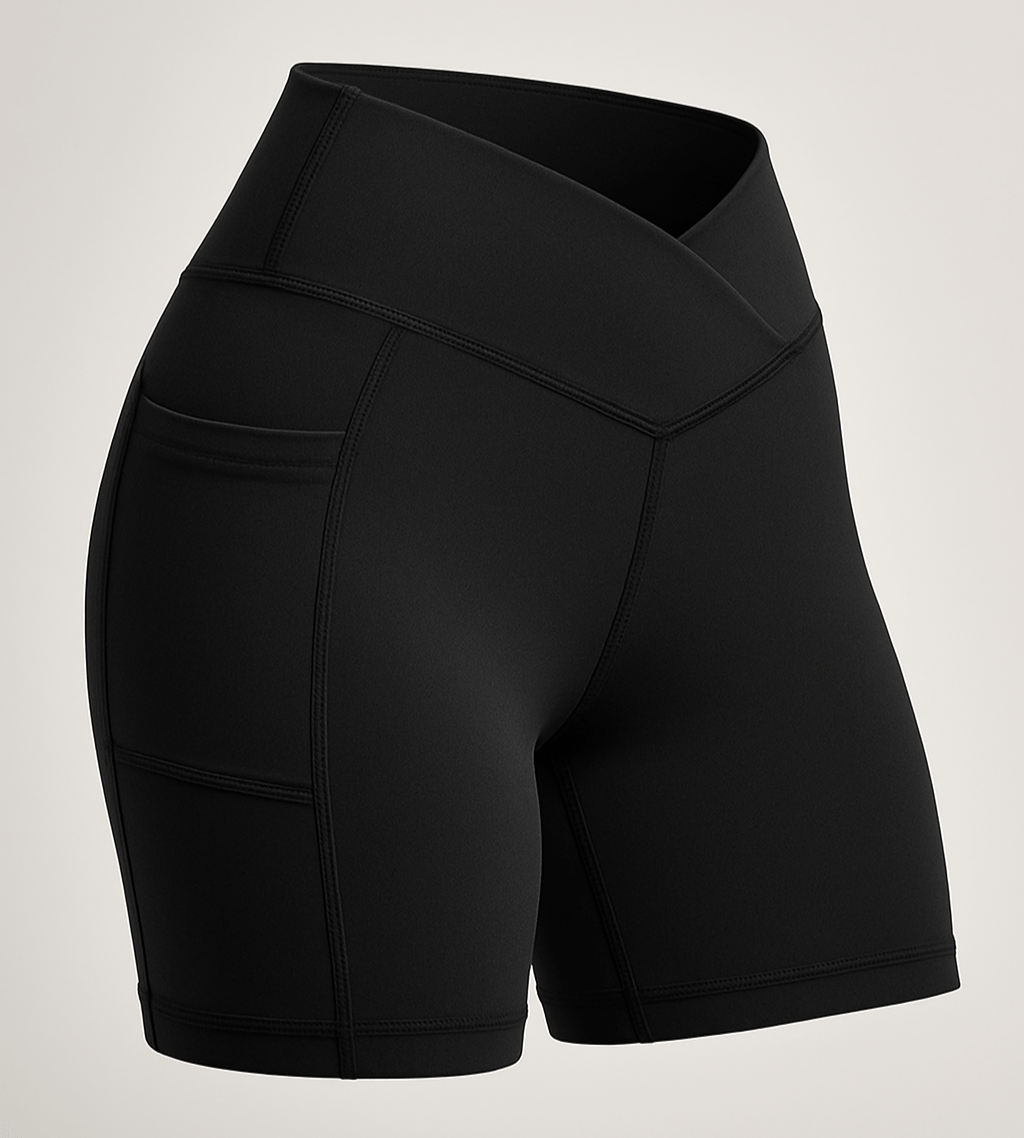 Short Fitness Taille Haute avec Poche pour Femmes - Leggivi Fitness